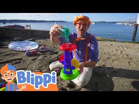 Blippi Builds Sandcastles & Goes Kayaking at the Beach! | Educational Videos for Kids