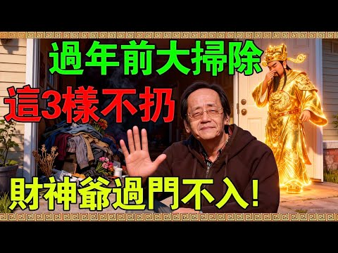 倪海廈：過年前大掃除，家裡這3樣東西不扔，財神爺過門不入，尤其是第一樣，90%的人都在犯！#倪海廈 #倪海廈中醫 #倪師 #過年大掃除 #斷舍離 #家居風水 #漏財風水 #破財徵兆