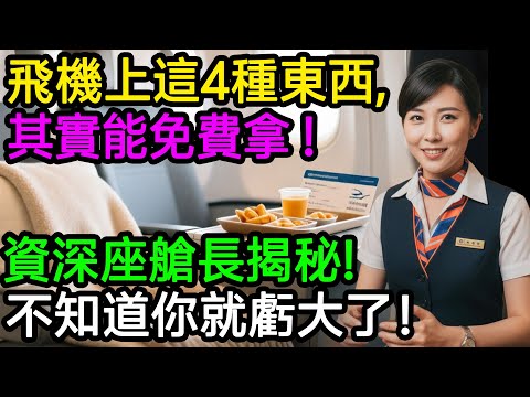 資深座艙長揭秘！飛機上這4樣東西可以“免費”拿！別再白白浪費機票錢！不知道你就虧大了！#生活經驗 #百科密碼 #科普