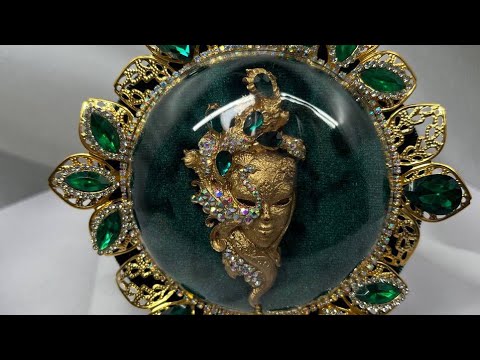 Мастер класс новогодний медальон. Для новичков. Венецианская маска