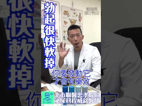 勃起後很快軟掉|門診現場