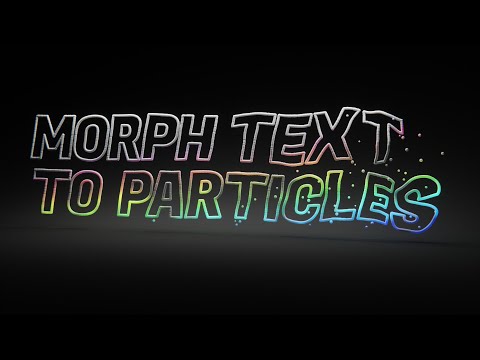 Morphing Text to Particles in Blender
