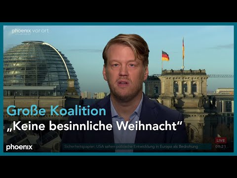 phoenix nachgefragt mit Martin Greive zur Großen Koalition am 08.12.25