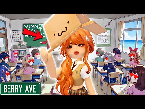 💖 FULL: Pretty BOX girl hide her FACE but Hot boy crushed EP 1-4 | Bunny Berry Roblox