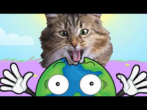 Котик Едун и съедобная планета, мультик игра, летсплей Tasty Planet #7