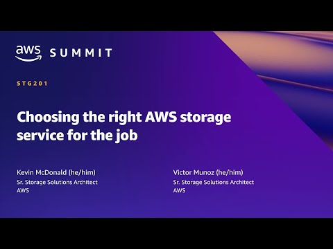 AWS Summit ATL 2022 - Choosing the right AWS storage service for the job (STG201)