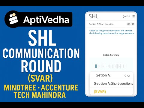 SHL Communication Round (SVAR) | AMCAT | Mindtree • Accenture • Tech Mahindra | Full Pattern & Tips