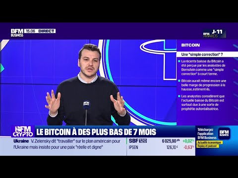 BFM Crypto, les Pros : Le bitcoin à des plus bas de 7 mois