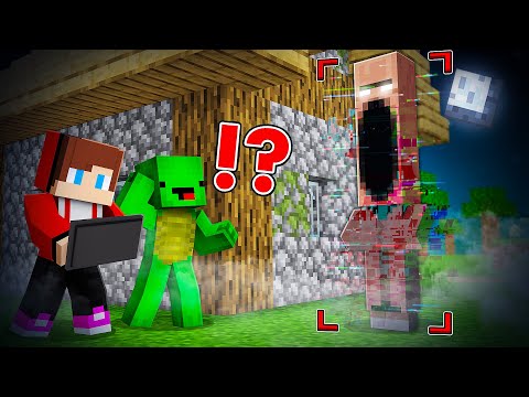 Something Lives in JJ and Mikey's Village in Minecraft - Maizen JJ and Mikey
