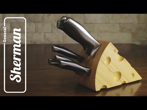 Cheese knife block