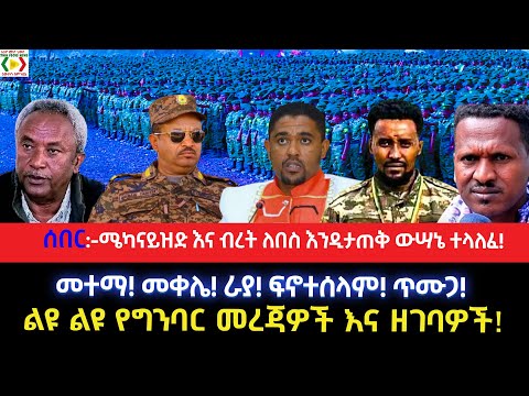 ሰበር:-ሜካናይዝድ እና ብረት ለበስ እንዲታጠቅ ውሣኔ ተላለፈ!መተማ! መቀሌ! ራያ! ፍኖተሰላም! ጥሙጋ!ልዩ ልዩ የግንባር መረጃዎች እና ዘገባዎች!