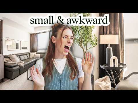 this awkward living room layout made me want to SCREAM | modern & minimalist style