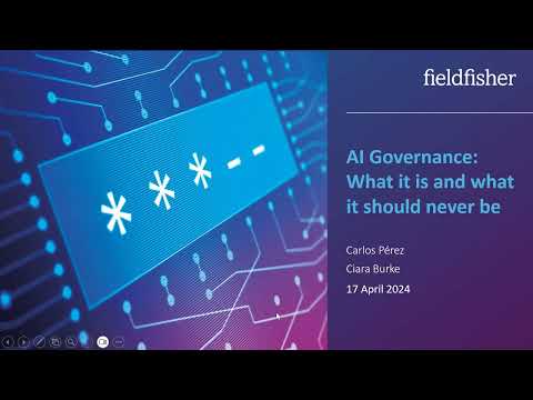 AI Governance: What it is and what it should never be