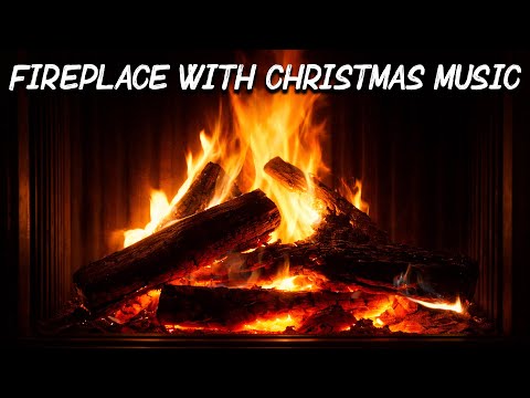 Instrumental Christmas Music Playlist with Christmas Fireplace 🎄 Christmas Background Music