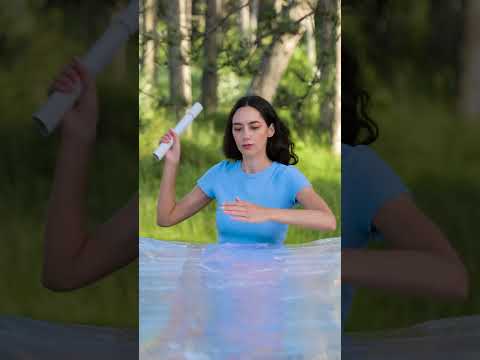 Magical Plastic Wrap Hideaway! 🌲✨ Don't Forget to Clean Up! 😜