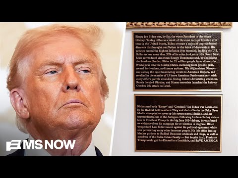 'Vulgar, repulsive': Trump receives backlash for mocking Biden, Obama in new White House plaques