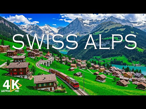 Swiss Alps 4K UHD 🏔️ Green Valleys, Alpine Villages & The Timeless Beauty of Switzerland