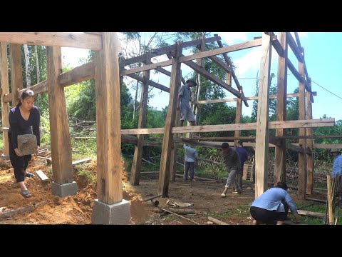 FULL VIDEO: Start to Finish Journey of Building a Wooden House Single Mother From an Abandoned House