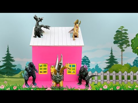 Godzilla, Dragon, King y Queen Ghidorah 1, Titanus Gojira Conoce a los Personajes de la Película