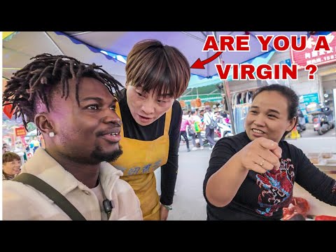 Chinese Locals stunned by Black Guy. Old Chinese ladies want him