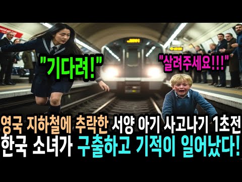 독일 지하철에 떨어진 백만장자 소녀가 사고나기 5초전 교복입은 한국소녀가 1초의 망설임없이 뛰어들자 다음날 기적이 일어나는데