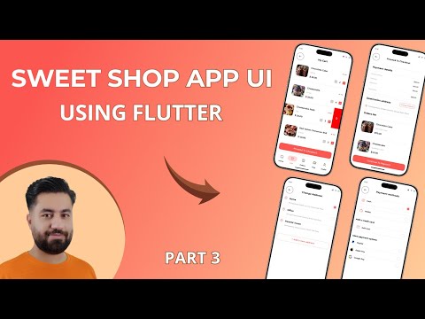 Sweet Shop App UI Part3 | Shopping cart and checkout screens | Flutter UI design | Flutter Tutorial