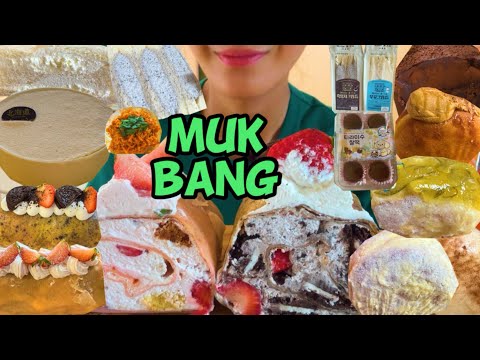 디저트 먹방 브이로그 일쩜오플로어 크레이프롤 아베베 신메뉴 크림도넛 편의점먹방 말레앙우유크림샌드 비빔밥 북해도스위트코리아 레어치즈케이크 DESSERT MUKBANG デザートムクバン