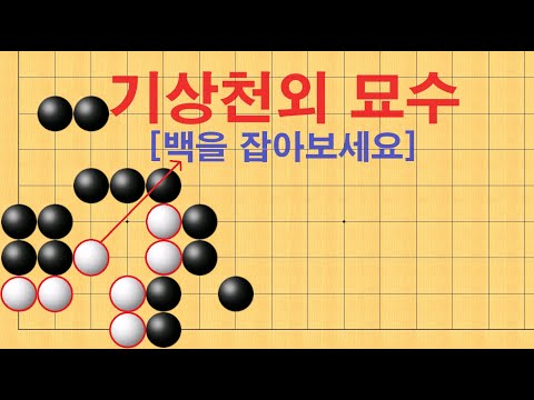 바둑 묘수 사활 - 기상천외 묘수가 나옵니다. 백을 잡아보세요
