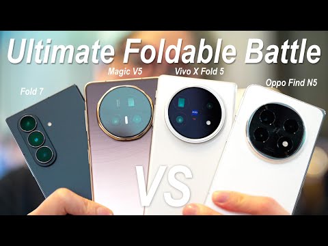 [EN]Ultimate Foldables Comparison! HONOR Magic V5 vs Galaxy Z Fold7 vs Vivo X Fold5 vs Oppo Find N5!