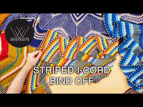 Striped I-Cord Bind Off