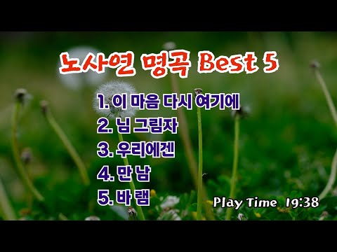 노사연 명곡 베스트5 님그림자  만남 우리에겐