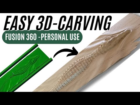 3D Carving in Fusion 360 (CNC Router Tutorial)