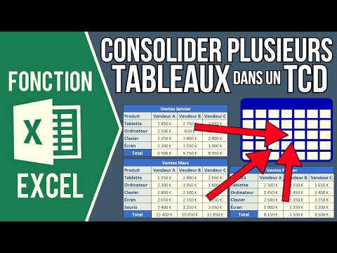 EXCEL -  CONSOLIDER PLUSIEURS TABLEAUX DE DONNÉES DANS UN TABLEAU CROISÉ DYNAMIQUE
