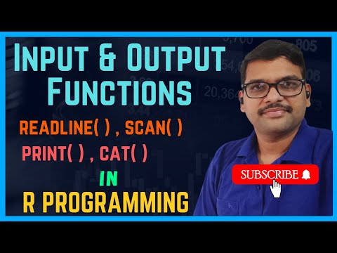 INPUT & OUTPUT FUNCTIONS IN R PROGRAMMING || readline( ), scan( ), print( ) & cat( )