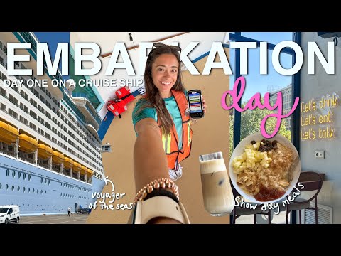EMBARKATION DAY AS A CRUISE SHIP CREW MEMBER ⚓️🚨 safety drill, show day grwm, let’s chat!