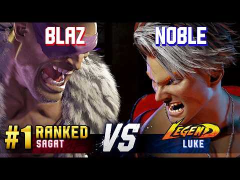 SF6 ▰ BLAZ (#1 Ranked Sagat) vs NOBLE (Luke) ▰ High Level Gameplay