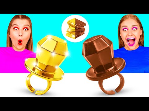 Rich vs Broke Food Chocolate Challenge | Easy Secret Hacks and Gadgets by DaRaDa Challenge