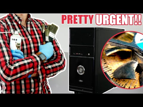 Making CLEAN this custom PC with power cable RESTORATION