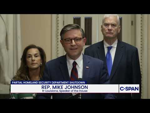 Speaker Johnson on Senate-passed DHS Funding Bill: "This gambit that was done last night is a joke."