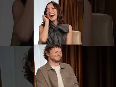 Evan Peters & Rebecca Hall lose it in hilarious interview #funny #interview #celebrity #film