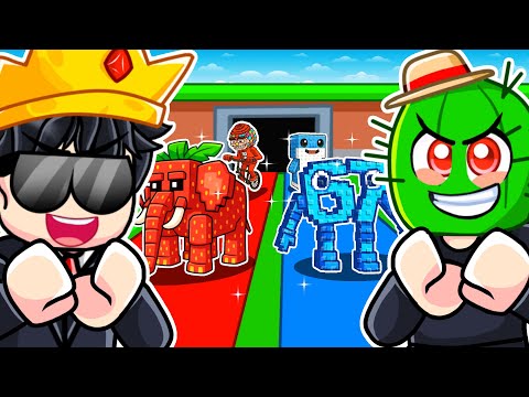 I did RED VS BLUE Brainrots RACE in Steal a Brainrot Roblox