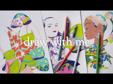 Draw with me | How I use colored pencils in my work ✏️