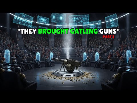 Galactic Empire Mocks Ancient Weapon , Until Gatling Gun Shatters Their Troops| HFY Story