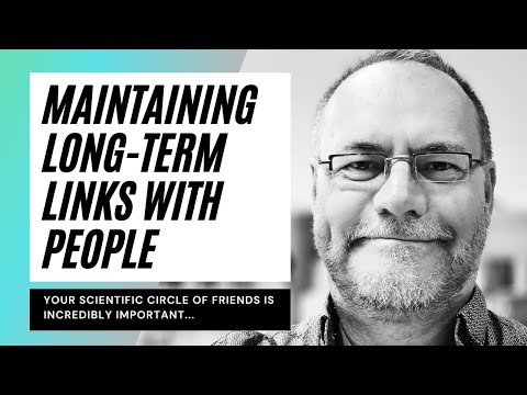 Maintaining long-term links with people in science #academia #PhD #professor