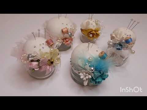 Красивая игольница своими руками. Делаем легко и просто. / Beautiful needle cushion made by hand