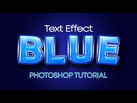 Text Effect Photoshop Tutorial | Glossy Blue Text