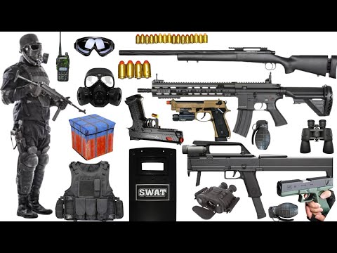 Special Forces Military Toy Gun Set Unboxing! Shotgun, M416, Machine Gun, M24 Sniper Rifle, Beretta