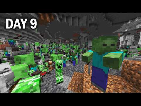 Beating Hardcore Minecraft But the Spawnrate Doubles Daily