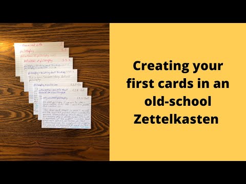 Creating the first cards in your old-school Zettelkasten