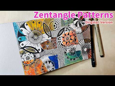 Watercolor Zentangle Art for Beginners | Calming Art | Zentangle Art | Doodle Art | Original Version